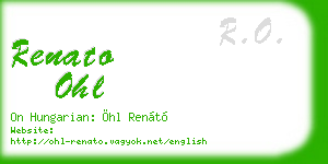 renato ohl business card