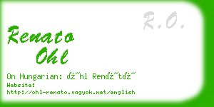 renato ohl business card